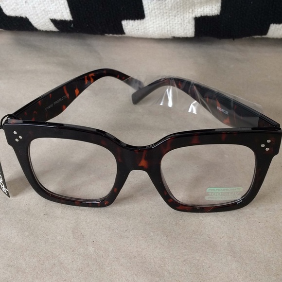 NWT Horn Rim Oversized Thick Frame Glasses - Picture 5 of 5